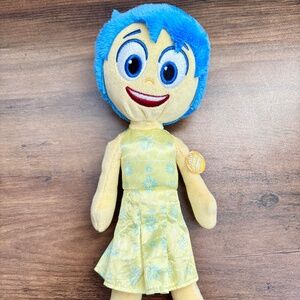 DISNEY Pixar Inside Out 2 JOY Emotion Happy TALKING Plush Doll Yellow Blue Hair